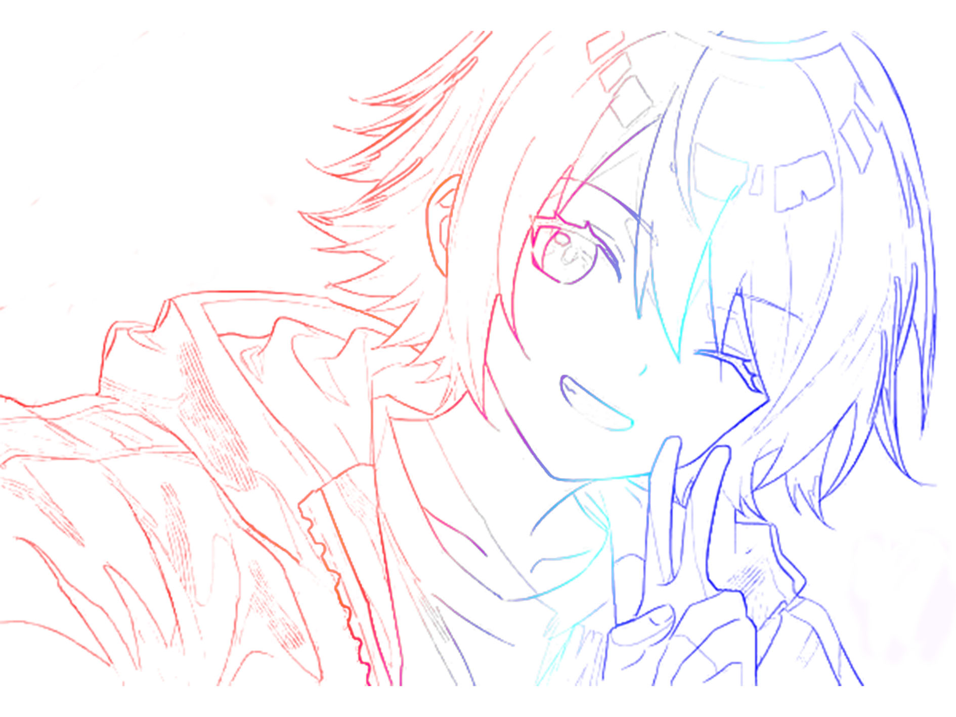 按教程做了one last kiss专辑封面画风的阿能